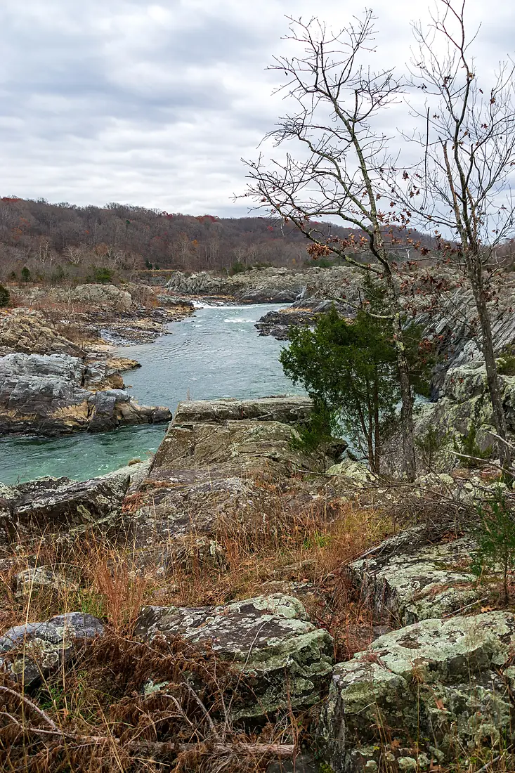 Brown-Orange Hills Over The River