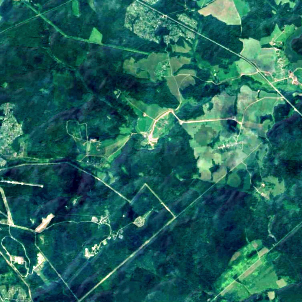 Gremyachy Waterfall seen from above (Sentinel-2)