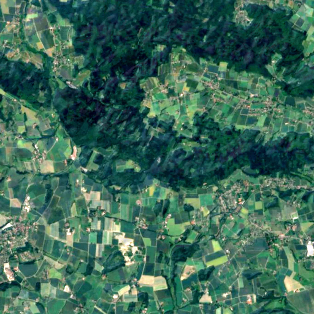 Grüner See seen from above (Sentinel-2)