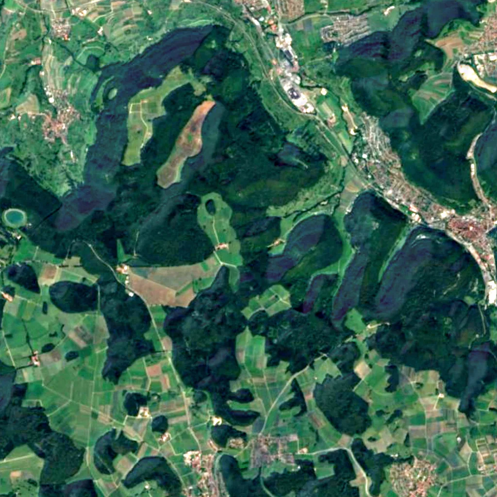 Gütersteiner Wasserfall seen from above (Sentinel-2)
