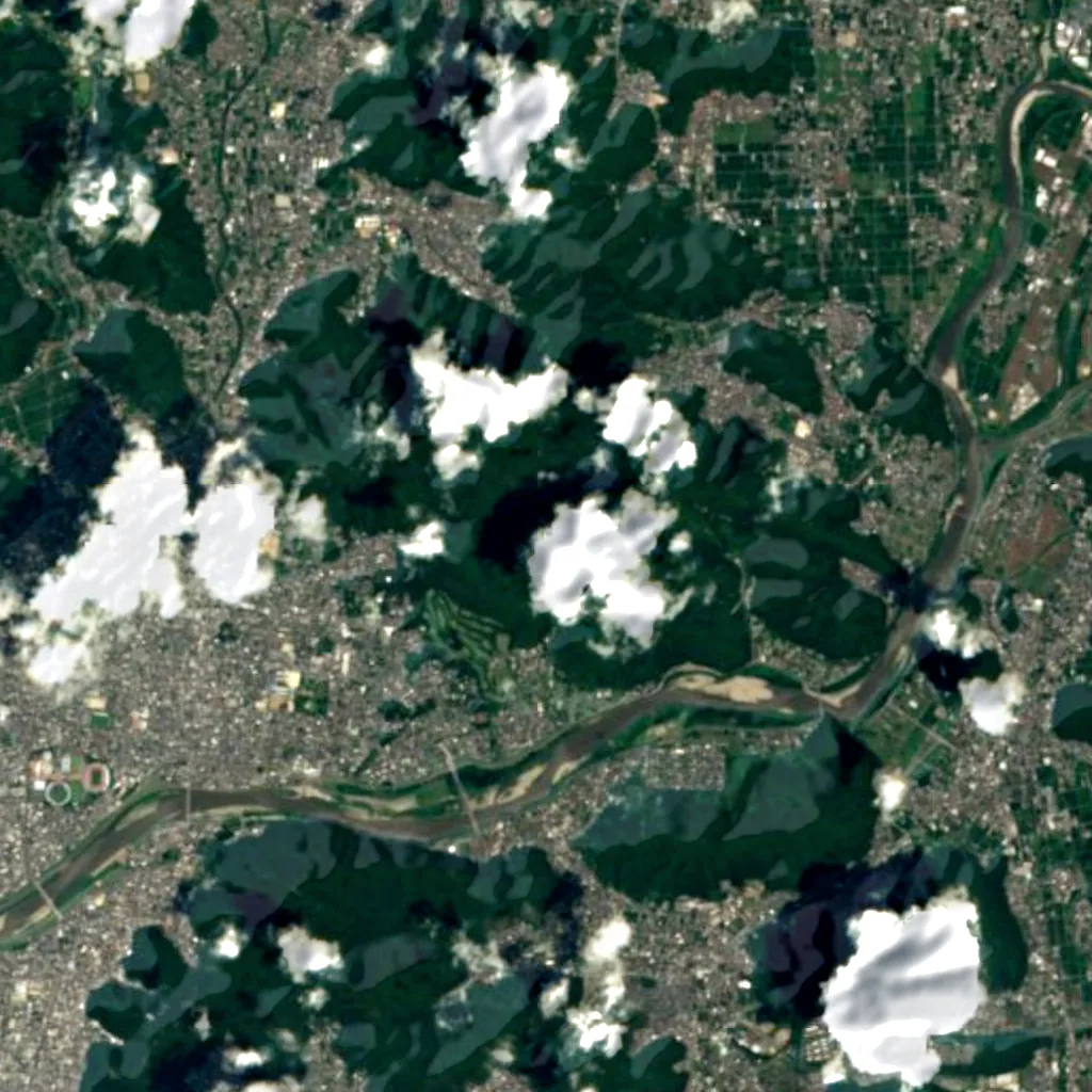 Hagi Falls seen from above (Sentinel-2)