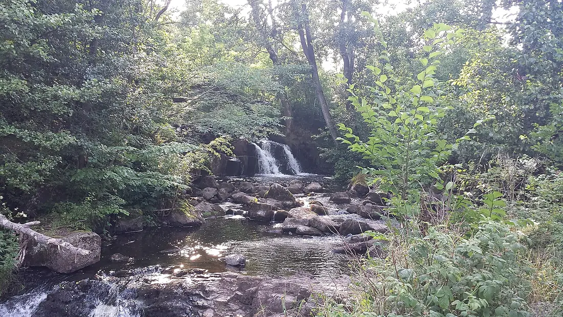 Hallamölla waterfall, Scania, Sweden - August 2015