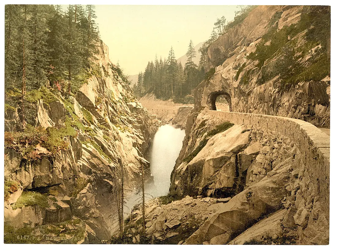 Grimselstrasse, Handegg Falls, I, Bernese Oberland, Switzerland-LCCN2001701152