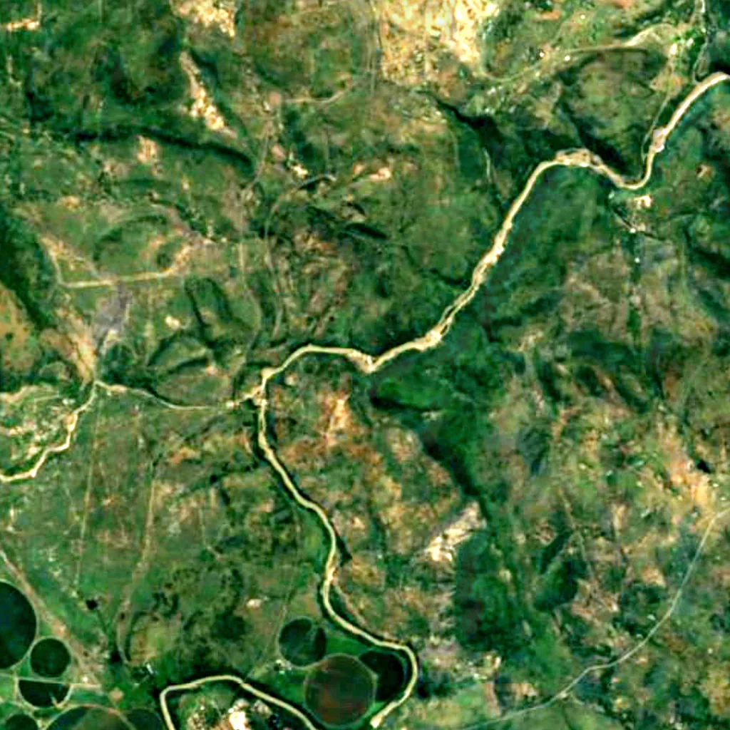 Hart's Hill Falls seen from above (Sentinel-2)