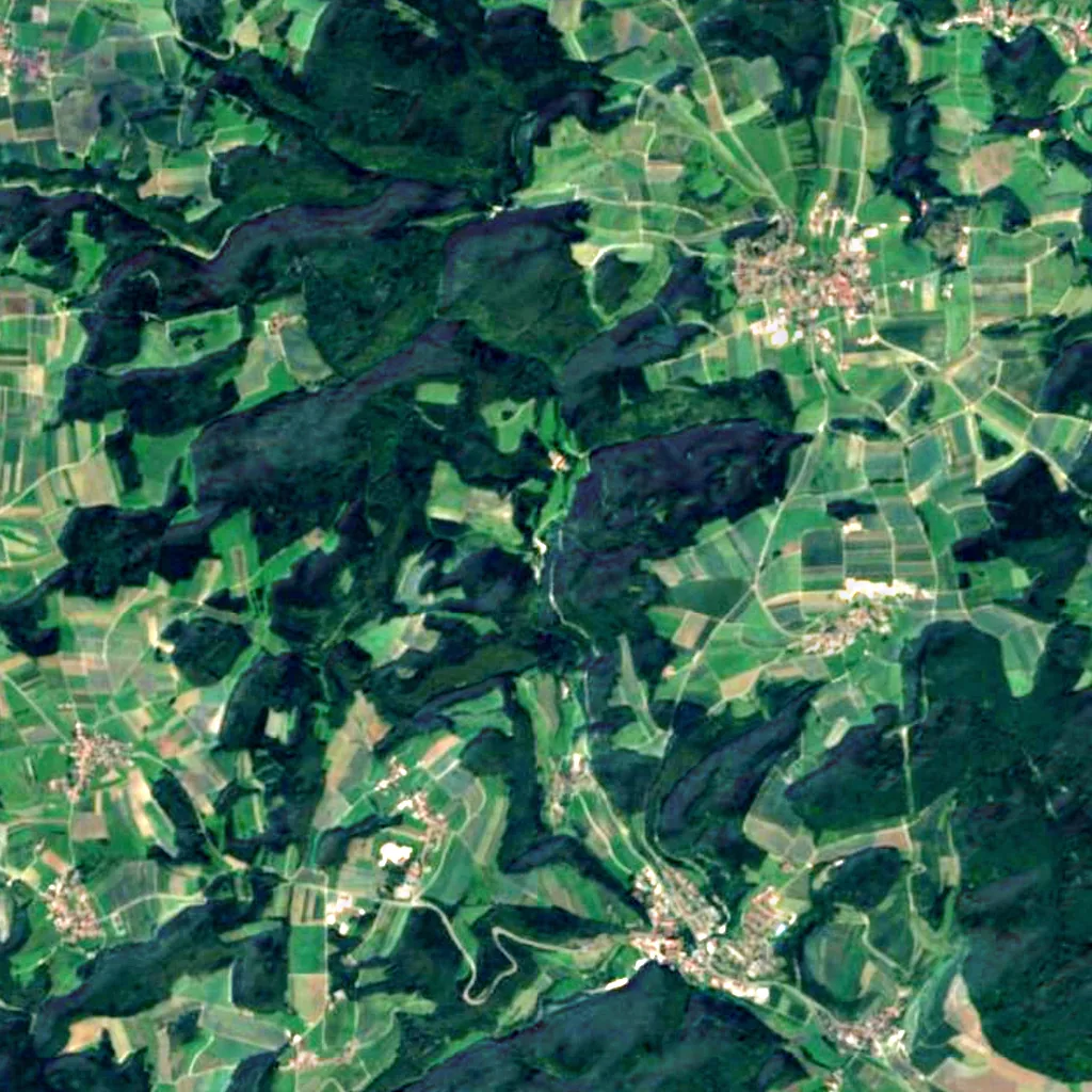 Hasenbach seen from above (Sentinel-2)