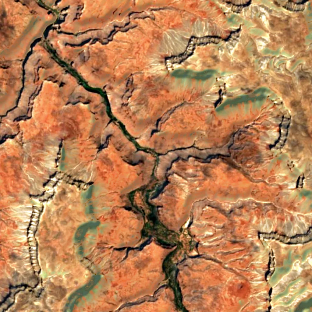 Havasu Falls seen from above (Sentinel-2)