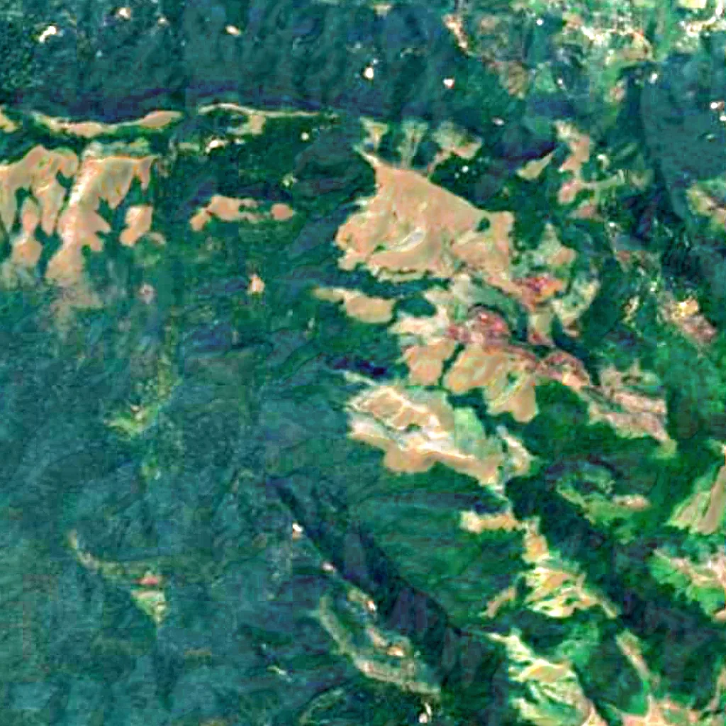 Hebbe Falls seen from above (Sentinel-2)