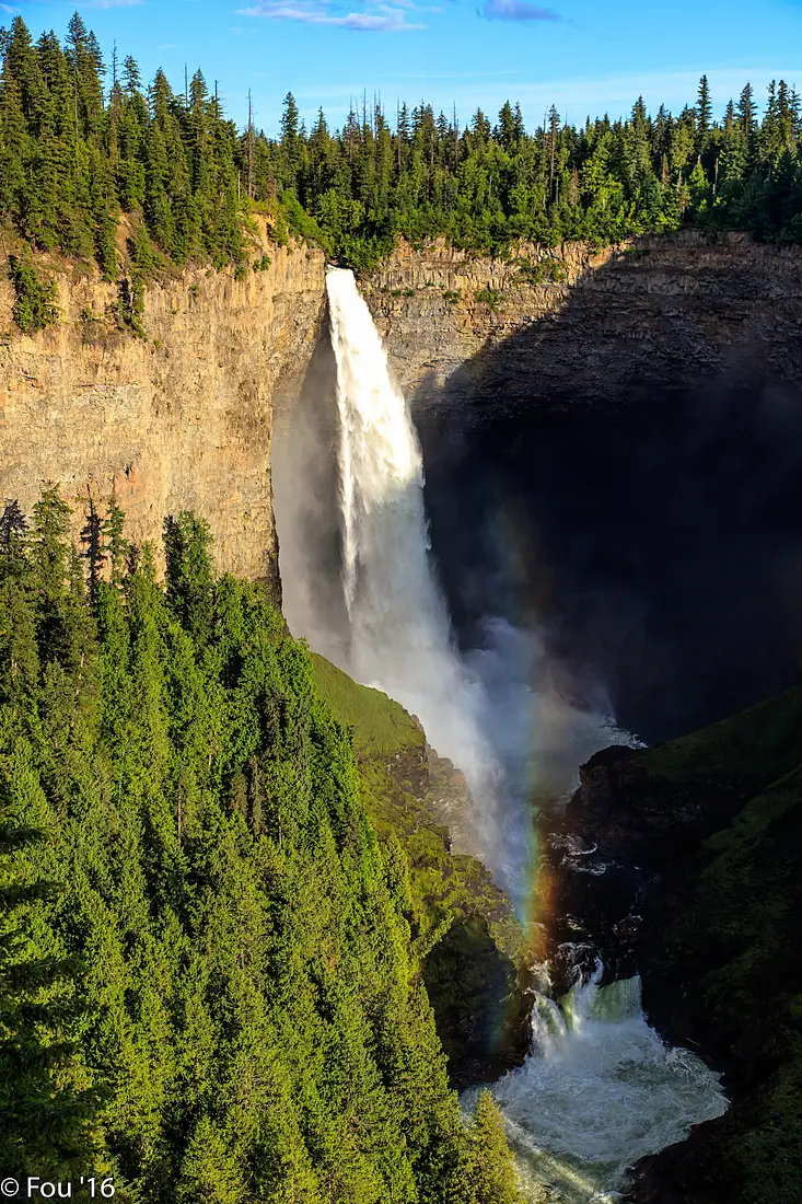 2nd hike of the season into Trophy Meadows in Wells Gray Park - Spectacular Helmcken Falls on the MUrtle River is 141m high (463 ft), more than 3 times higher than Niagara Falls - (28499967551)