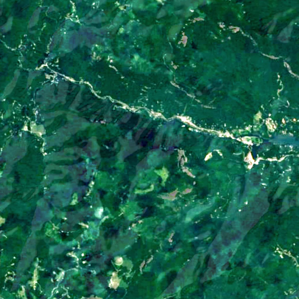 Hickory Nut Falls seen from above (Sentinel-2)
