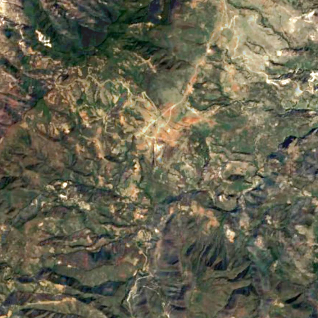 Hierve el Agua seen from above (Sentinel-2)