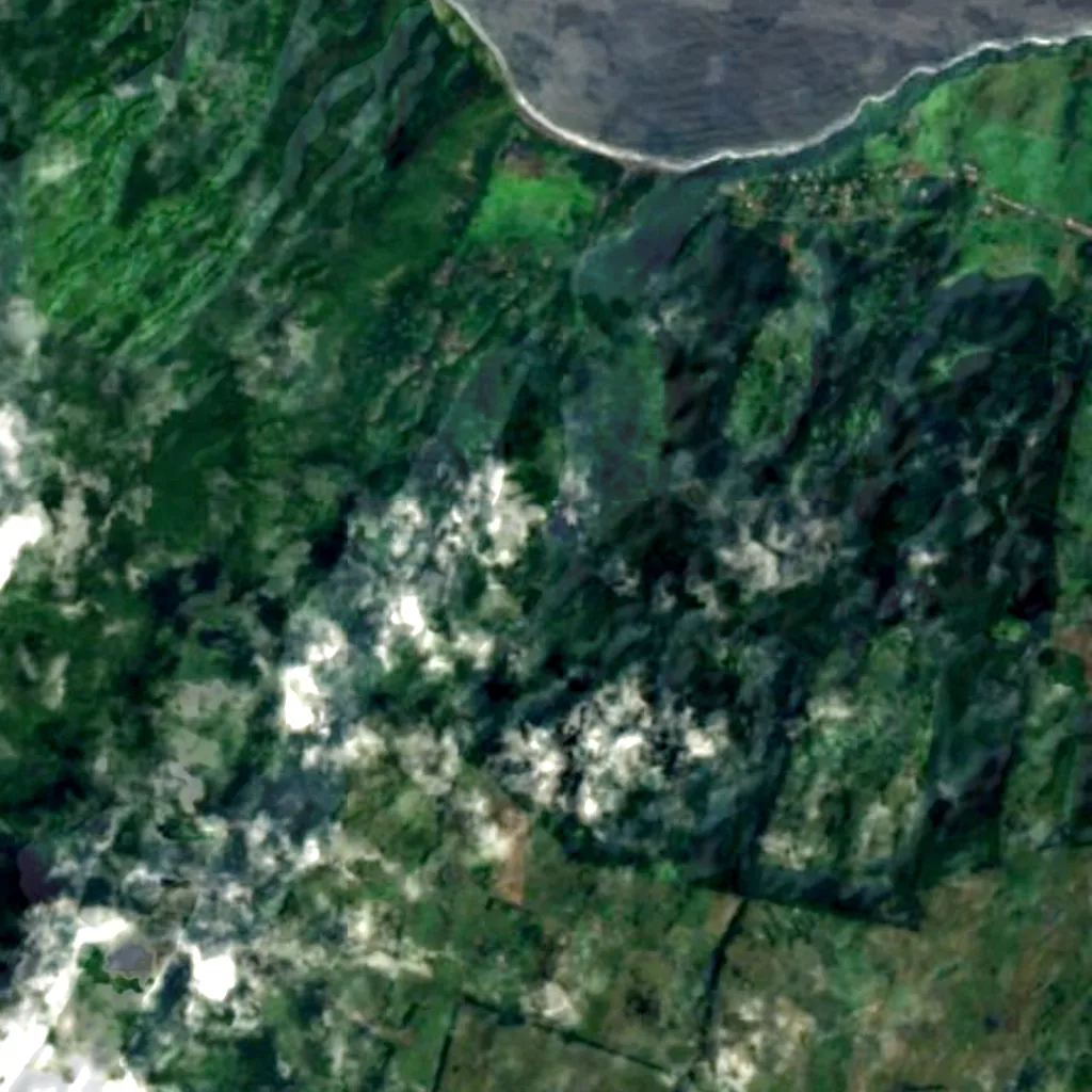 Hiʻilawe Falls seen from above (Sentinel-2)