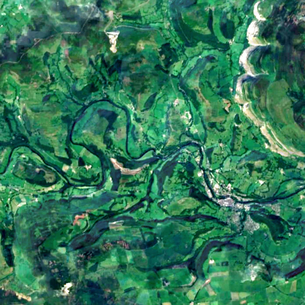 Horseshoe Falls seen from above (Sentinel-2)