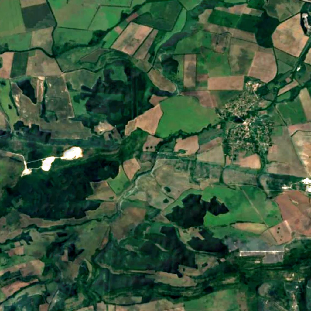 Hotnishki waterfall seen from above (Sentinel-2)
