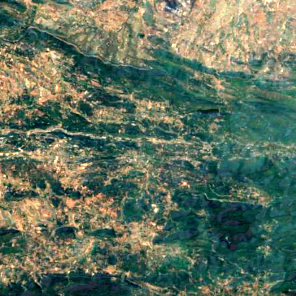 Hundru Falls seen from above (Sentinel-2)