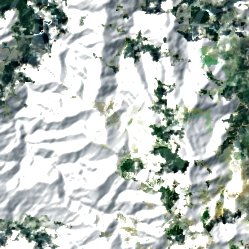 Hyakuyojō Falls seen from above (Sentinel-2)