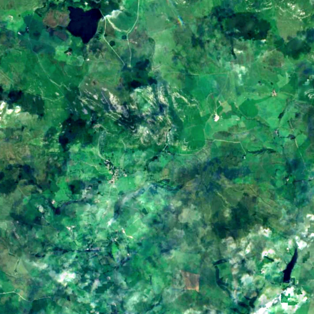 Janet's Foss seen from above (Sentinel-2)