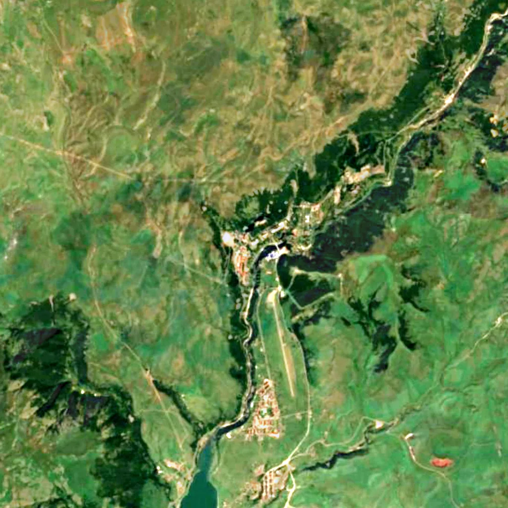 Jermuk Waterfall seen from above (Sentinel-2)