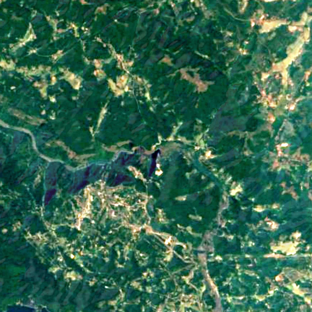 Jog Falls seen from above (Sentinel-2)