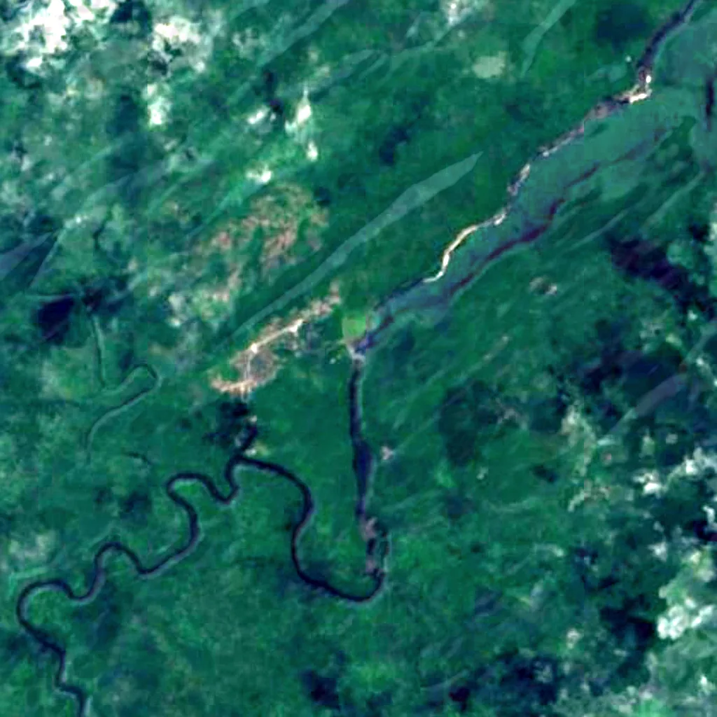 Kaieteur Falls seen from above (Sentinel-2)