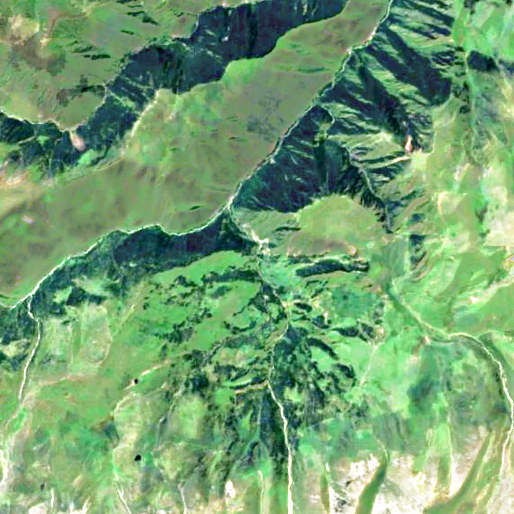 Kairak falls seen from above (Sentinel-2)