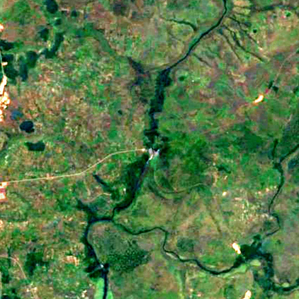 Kalandula Falls seen from above (Sentinel-2)