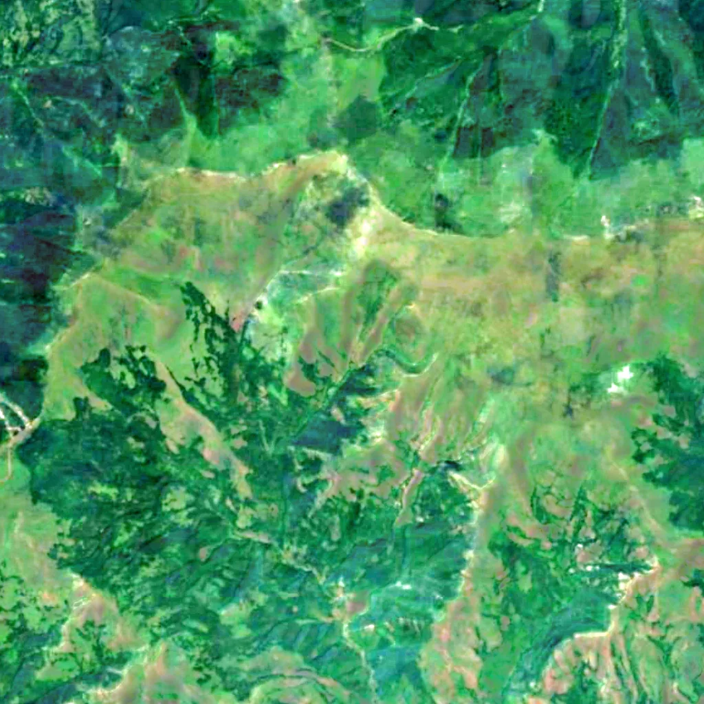Kaluđerski Skokovi seen from above (Sentinel-2)