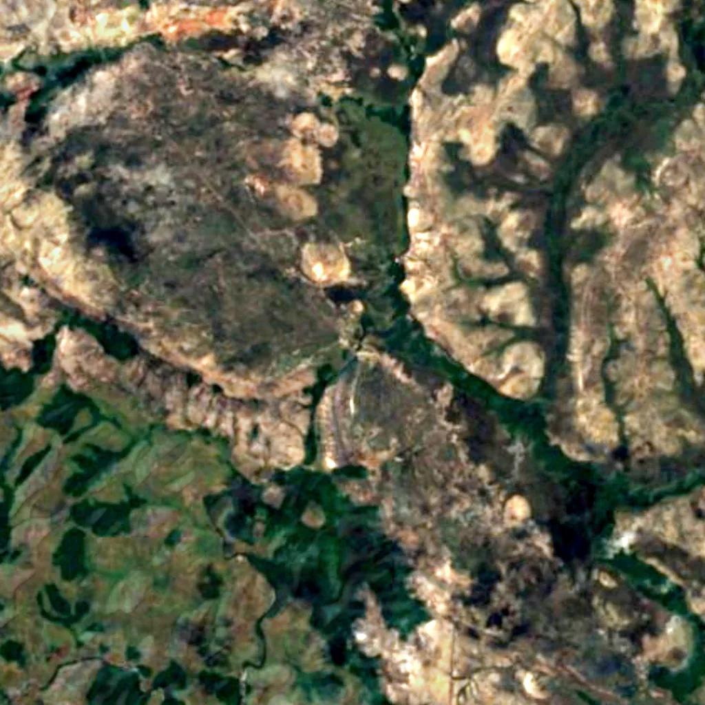 Kama Falls seen from above (Sentinel-2)