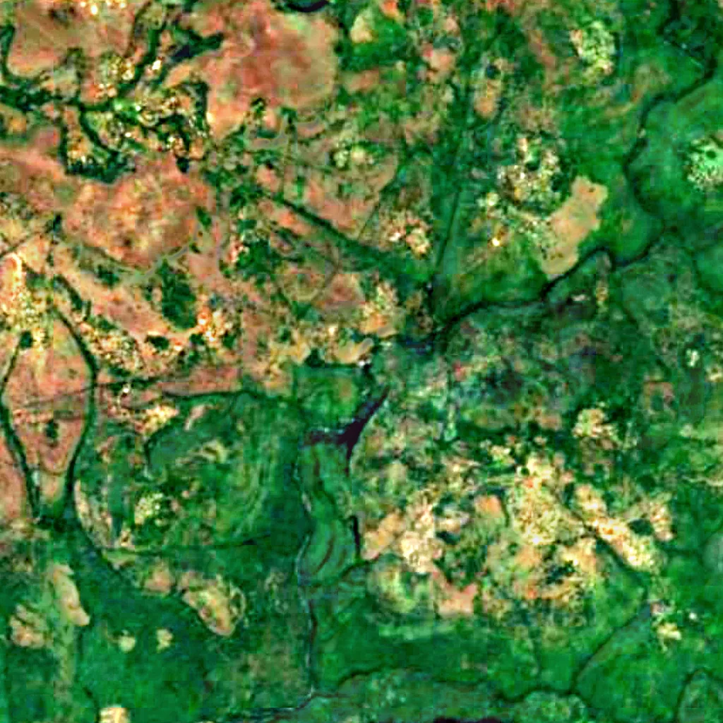 Kambadaga Falls seen from above (Sentinel-2)