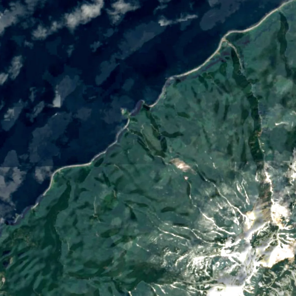 Kamuiwakka Falls seen from above (Sentinel-2)