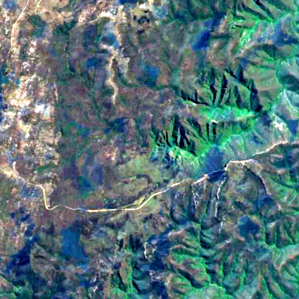 Kanangra Falls seen from above (Sentinel-2)