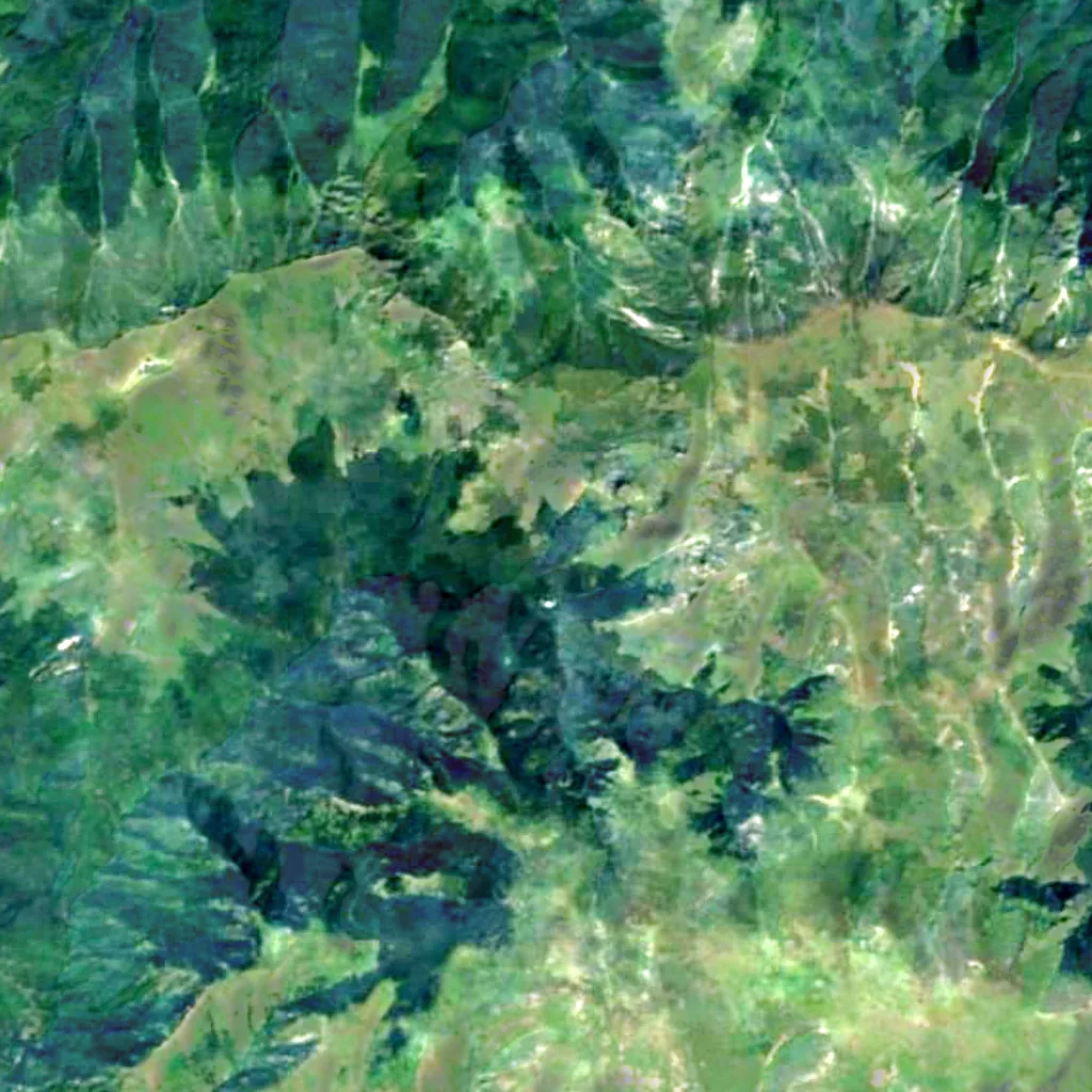 Karlovsko Praskalo seen from above (Sentinel-2)