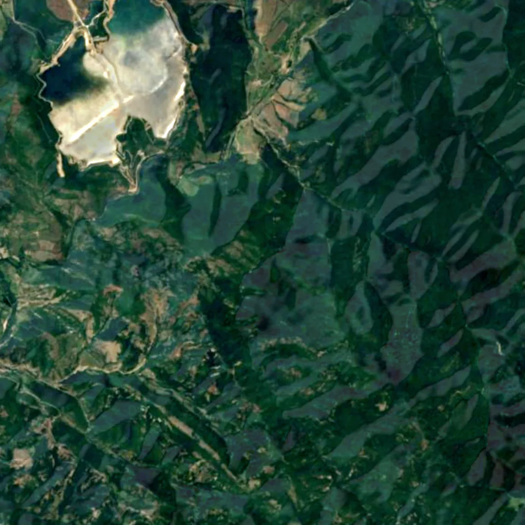 Kazanite waterfall seen from above (Sentinel-2)
