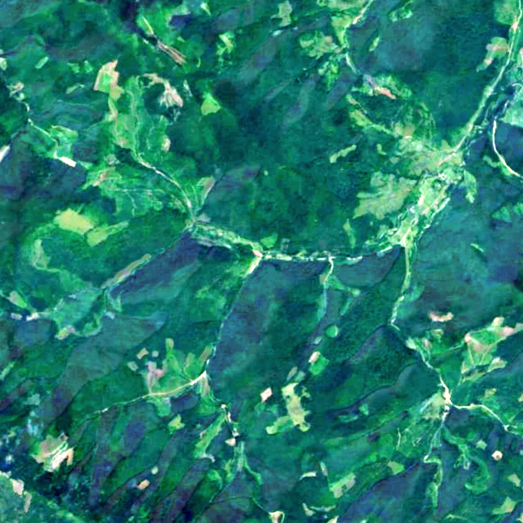 Kazarka Waterfall seen from above (Sentinel-2)