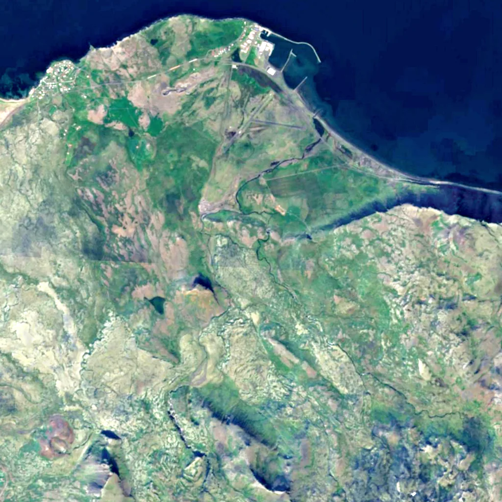 Kerlingarfoss seen from above (Sentinel-2)