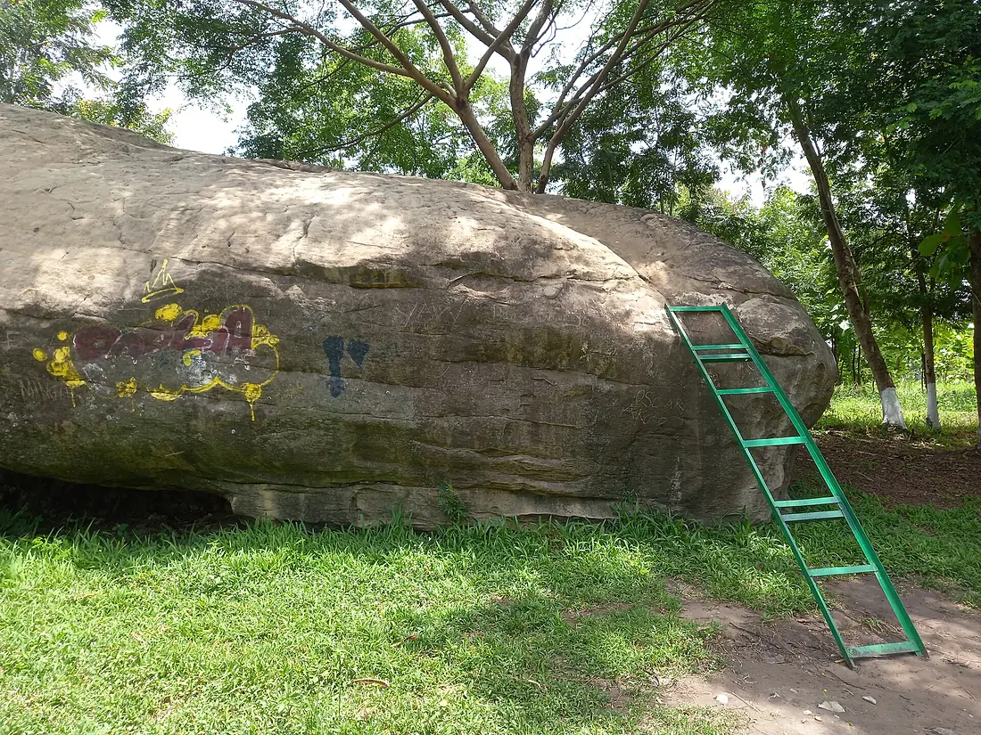 A BIGGER STONE IN THE KINTAMPO WATER FALLS