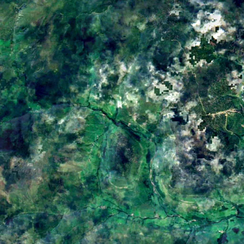 Kisdon Force seen from above (Sentinel-2)