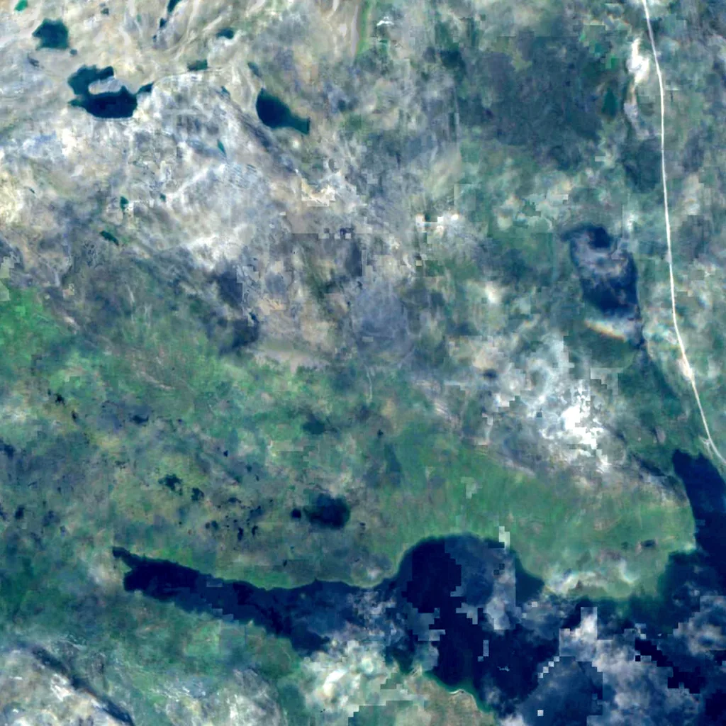 Kitsiputous seen from above (Sentinel-2)