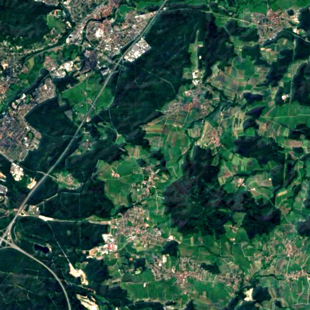 Klingender Wasserfall seen from above (Sentinel-2)