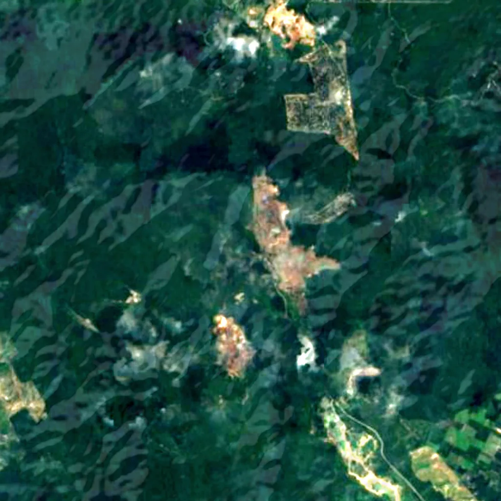 Kota Tinggi Waterfalls seen from above (Sentinel-2)