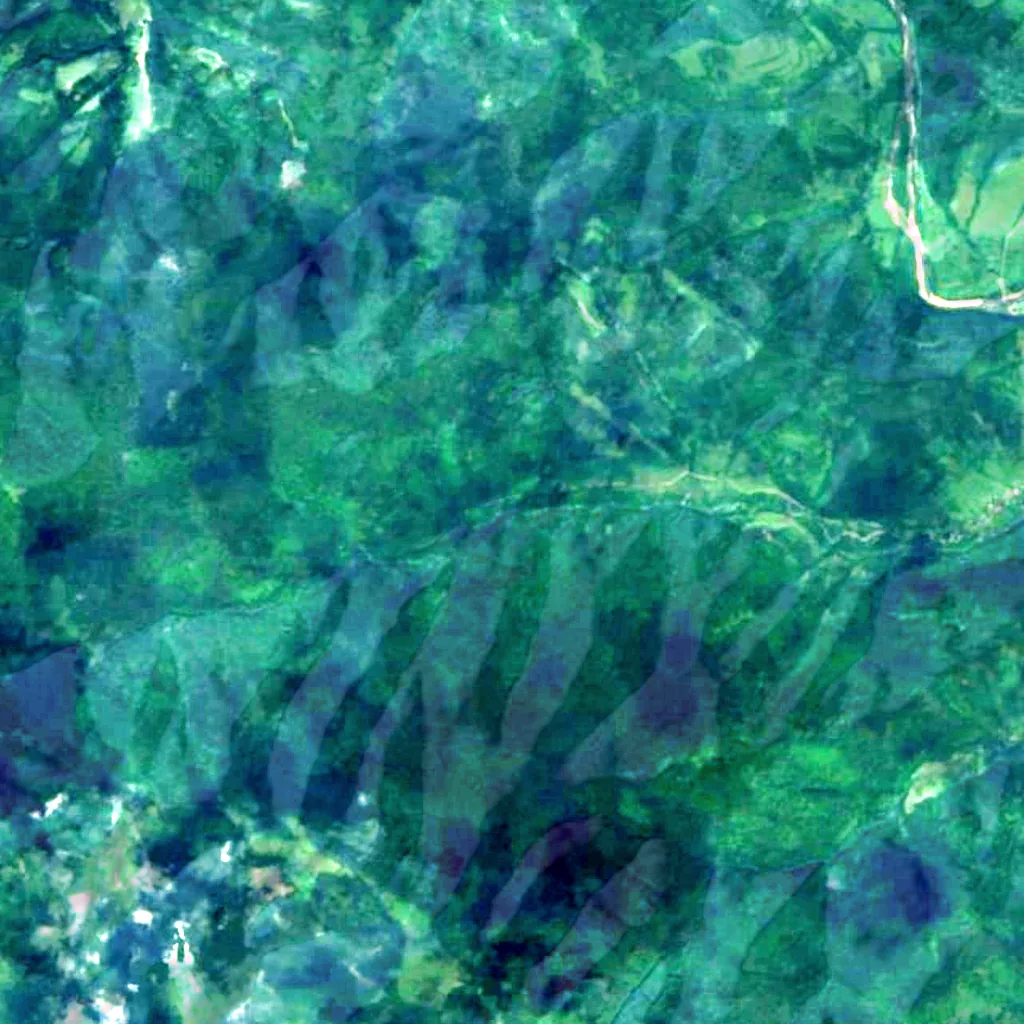 Krushelnytskyi Waterfall seen from above (Sentinel-2)
