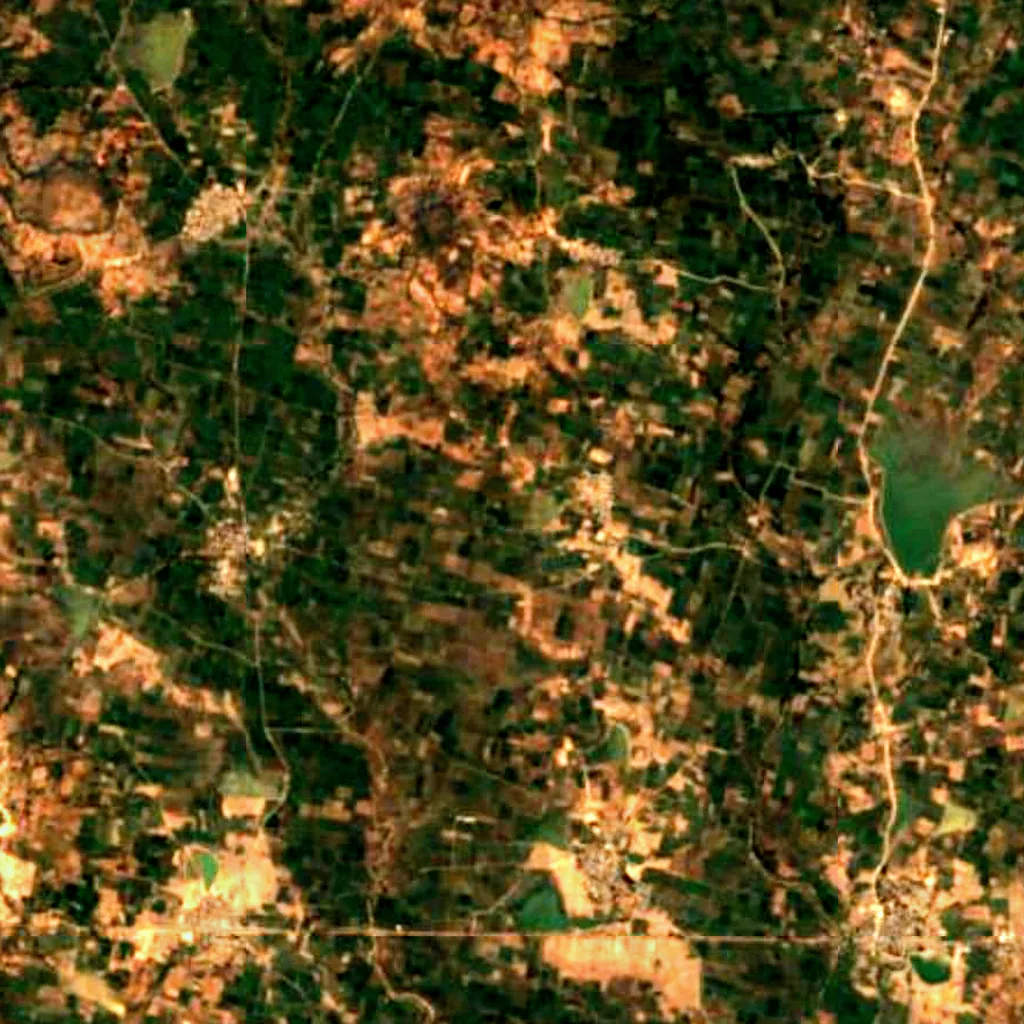 Kuntala Waterfall seen from above (Sentinel-2)