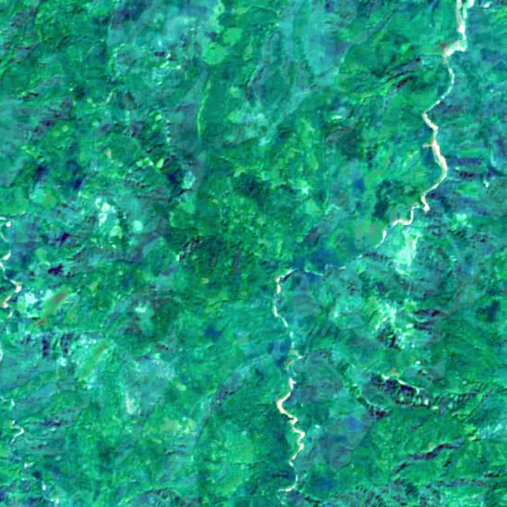 Kurokuma Falls seen from above (Sentinel-2)
