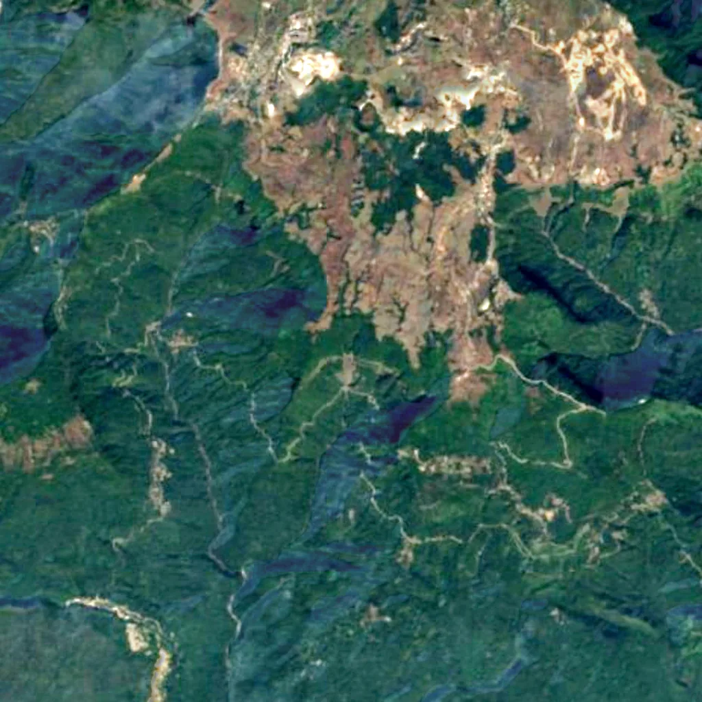 Kynrem Falls seen from above (Sentinel-2)