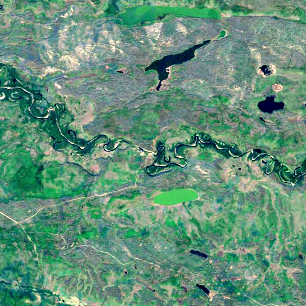 Kyuryulyur seen from above (Sentinel-2)