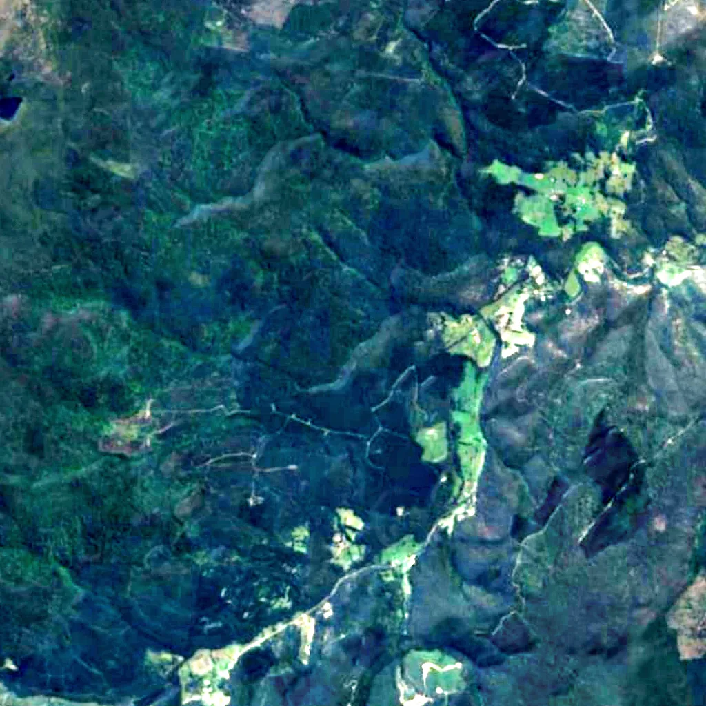 Lady Barron Falls seen from above (Sentinel-2)