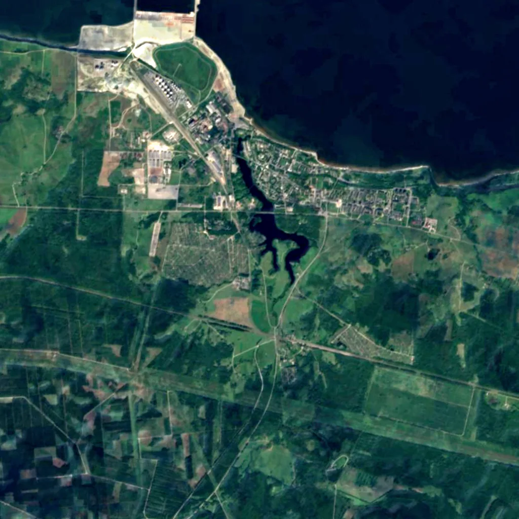 Langevoja juga seen from above (Sentinel-2)