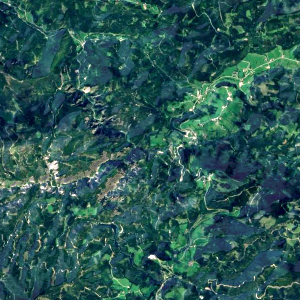 Lassingfall seen from above (Sentinel-2)
