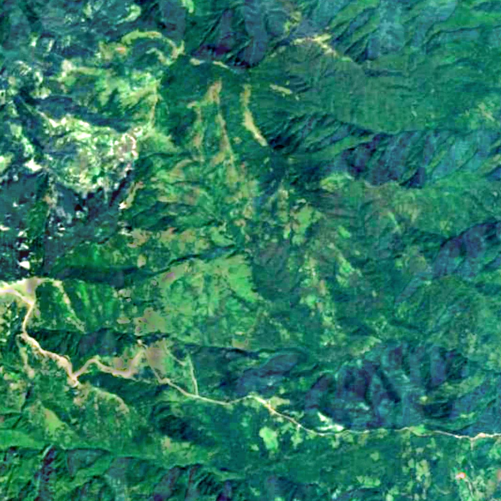 Laton Waterfall seen from above (Sentinel-2)