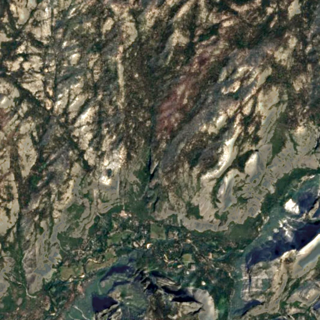 Lehamite Falls seen from above (Sentinel-2)