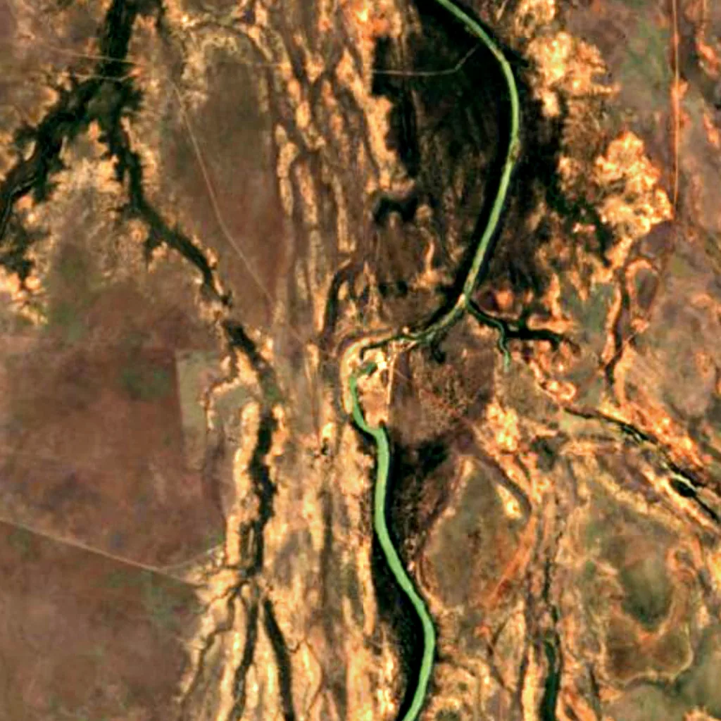 Leichhardt Falls seen from above (Sentinel-2)